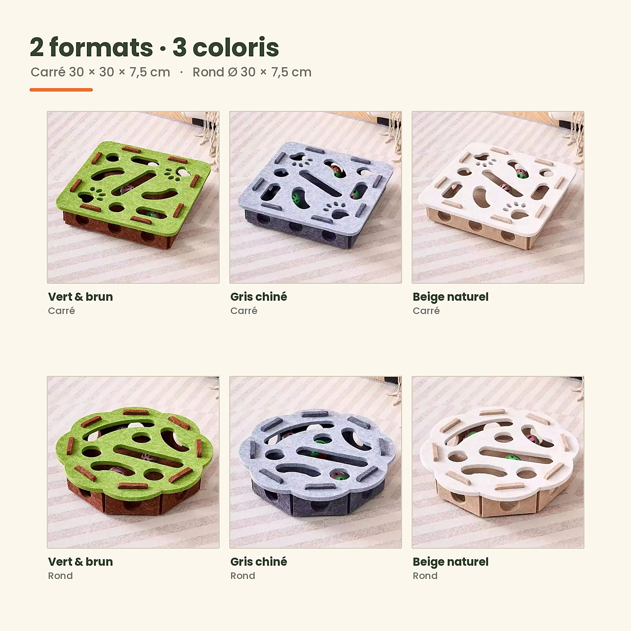 Jouet puzzle en feutre pour chat Poil & Co – photo 10