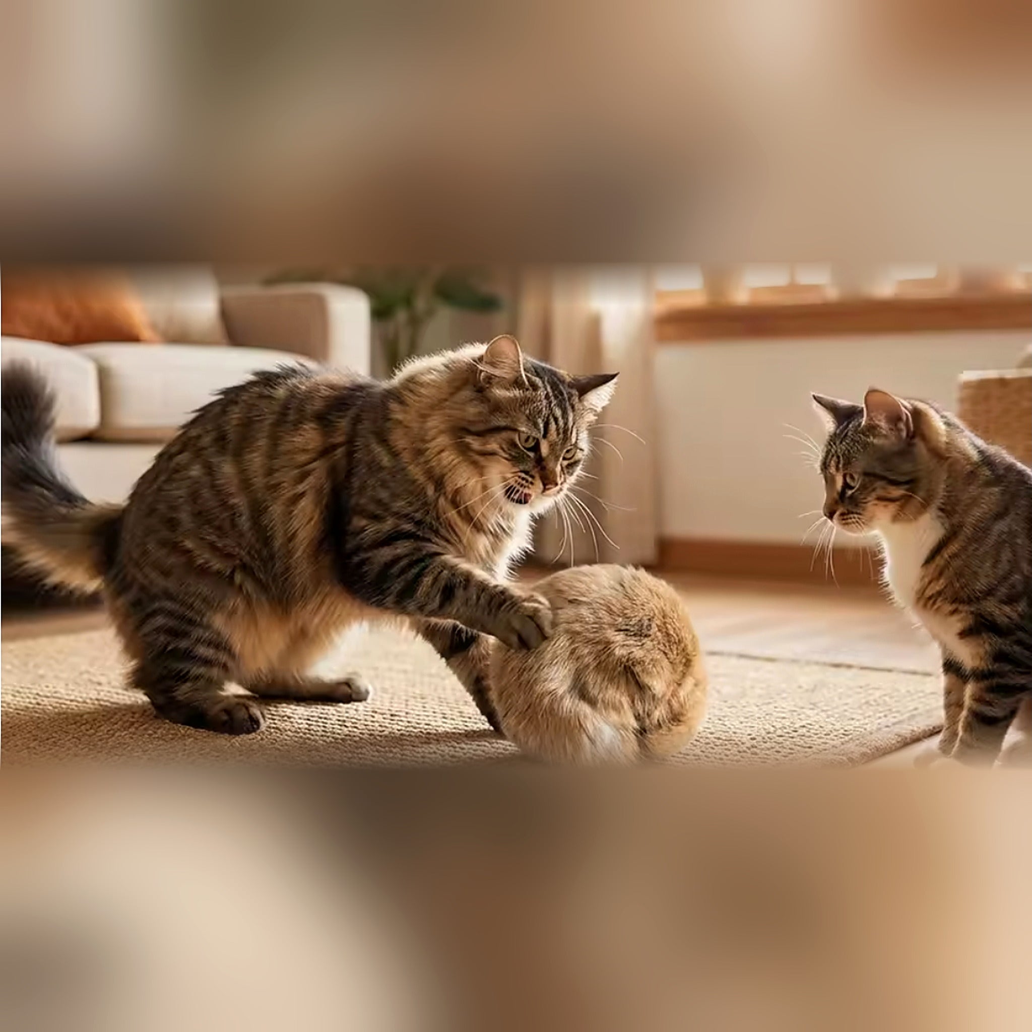 Balle en fourrure de lapin pour chat Poil & Co – photo 4