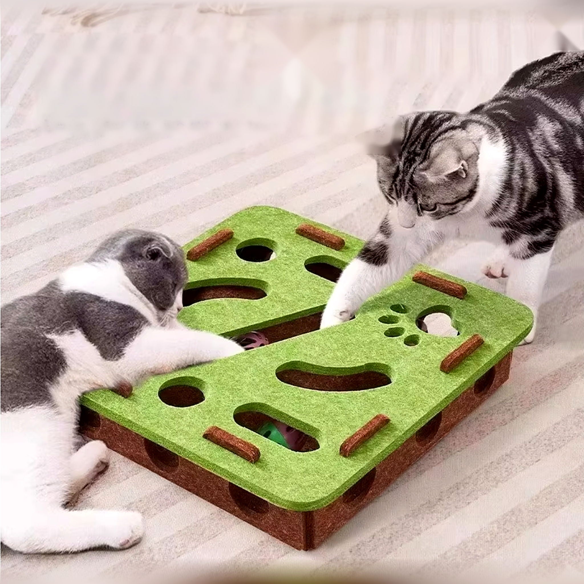 Jouet puzzle en feutre pour chat Poil & Co – photo 1